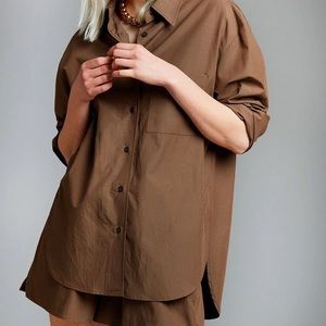 The Frankie Shop LUI ORGANIC COTTON SHIRT and BOXER SHORT Set